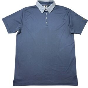 Waraire for McDonald's Blue Polo Shirt M-R Button Down Collar Uniform MC366
